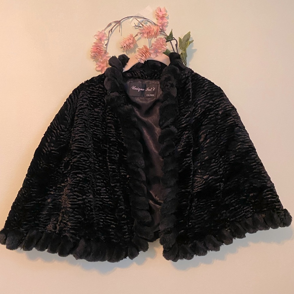 Elegant Winter Shawl | Black Tie Shawl | Wedding | Cape | Soft | Faux Fur